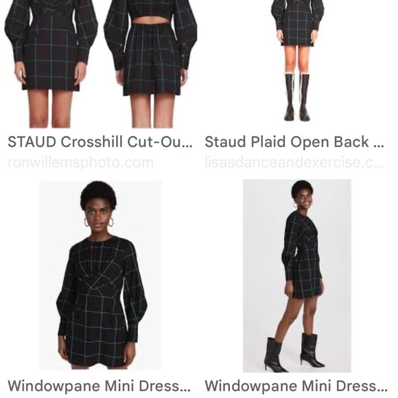 Black and Blue Checkered Dress - Picture 3 of 4